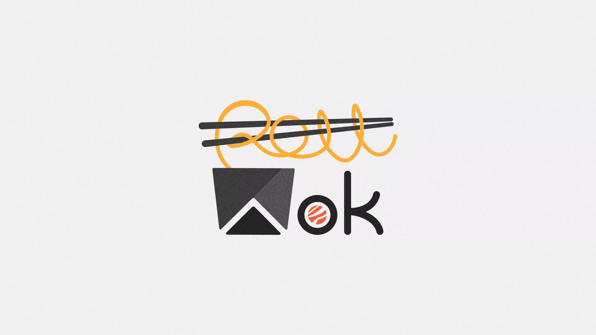 Разработка логотипа суши-бара «Roll Wok Club» в Краснослободске